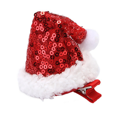 Agrafă de păr Pălărie de Crăciun lucrată manual Articole pentru călcăminte pentru festival Agrafe