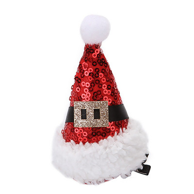 Agrafă de păr Pălărie de Crăciun lucrată manual Articole pentru călcăminte pentru festival Agrafe