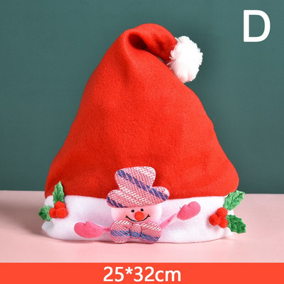 Miela kalėdinė Kalėdų Senelio kepurė Raudonos kepurės kalėdiniam papuošimui Kalėdų Senelio kostiumas Kalėdų vakarėlio reikmenys Vestuvių dekoravimas