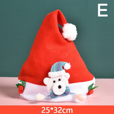 Miela kalėdinė Kalėdų Senelio kepurė Raudonos kepurės kalėdiniam papuošimui Kalėdų Senelio kostiumas Kalėdų vakarėlio reikmenys Vestuvių dekoravimas