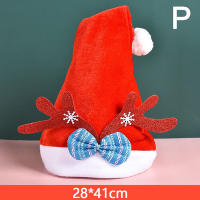 Miela kalėdinė Kalėdų Senelio kepurė Raudonos kepurės kalėdiniam papuošimui Kalėdų Senelio kostiumas Kalėdų vakarėlio reikmenys Vestuvių dekoravimas
