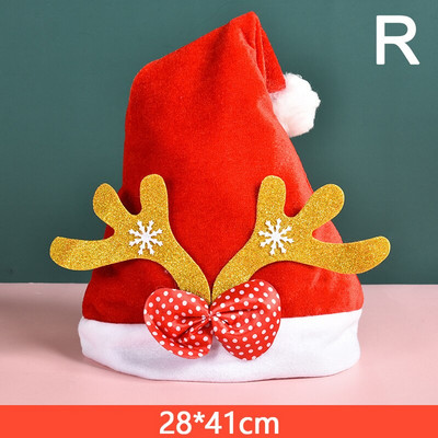 Miela kalėdinė Kalėdų Senelio kepurė Raudonos kepurės kalėdiniam papuošimui Kalėdų Senelio kostiumas Kalėdų vakarėlio reikmenys Vestuvių dekoravimas