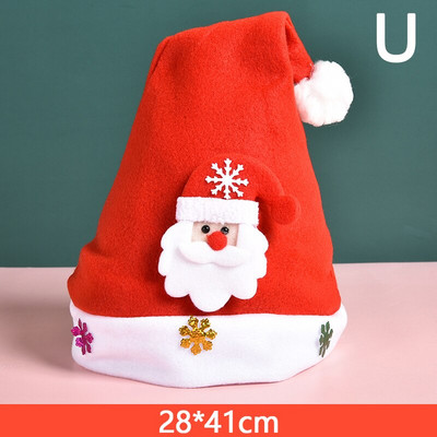 Miela kalėdinė Kalėdų Senelio kepurė Raudonos kepurės kalėdiniam papuošimui Kalėdų Senelio kostiumas Kalėdų vakarėlio reikmenys Vestuvių dekoravimas