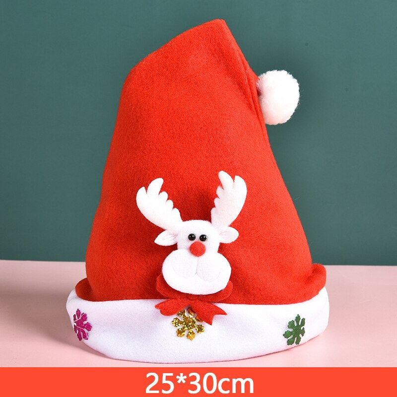 Miela kalėdinė Kalėdų Senelio kepurė Raudonos kepurės kalėdiniam papuošimui Kalėdų Senelio kostiumas Kalėdų vakarėlio reikmenys Vestuvių dekoravimas