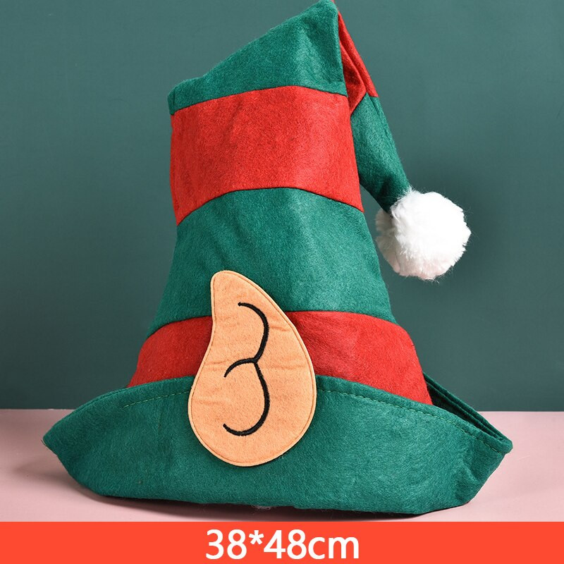 Miela kalėdinė Kalėdų Senelio kepurė Raudonos kepurės kalėdiniam papuošimui Kalėdų Senelio kostiumas Kalėdų vakarėlio reikmenys Vestuvių dekoravimas