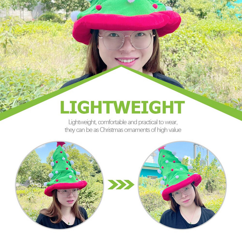 Jõulumütsid Müts Jõuluvana Peopuu Peakate, Pühadepeakate, Pehme Roheline Nokamüts Lastele Inetu Dekoratiivkork Kampsun