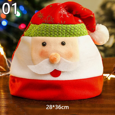 1 tk Täiskasvanutele Lastele Laste kostüüm Jõuluvana Lumemees Põhjapõdrafestivali mütsi ornament Navidadi jaoks uusaasta kingitus uued jõulumütsid