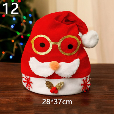 1 tk Täiskasvanutele Lastele Laste kostüüm Jõuluvana Lumemees Põhjapõdrafestivali mütsi ornament Navidadi jaoks uusaasta kingitus uued jõulumütsid