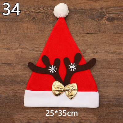 1 tk Täiskasvanutele Lastele Laste kostüüm Jõuluvana Lumemees Põhjapõdrafestivali mütsi ornament Navidadi jaoks uusaasta kingitus uued jõulumütsid