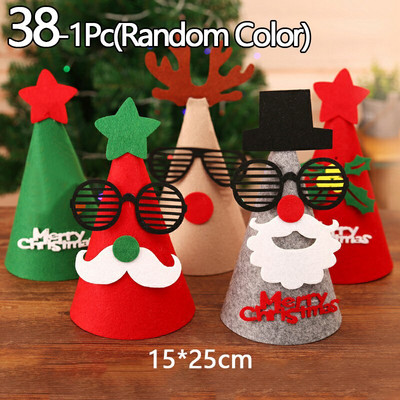 1 tk Täiskasvanutele Lastele Laste kostüüm Jõuluvana Lumemees Põhjapõdrafestivali mütsi ornament Navidadi jaoks uusaasta kingitus uued jõulumütsid