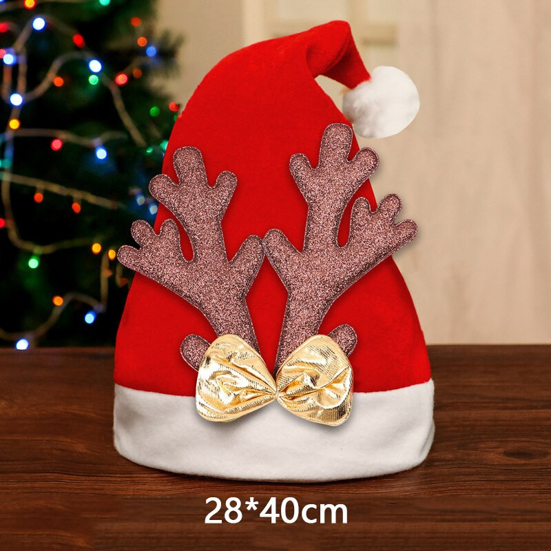 1 tk Täiskasvanutele Lastele Laste kostüüm Jõuluvana Lumemees Põhjapõdrafestivali mütsi ornament Navidadi jaoks uusaasta kingitus uued jõulumütsid