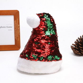 YADA Коледна шапка за възрастни с пайети Коледна украса Орнаменти Подаръци за приятели/деца Цветни сменяеми шапки TW210086