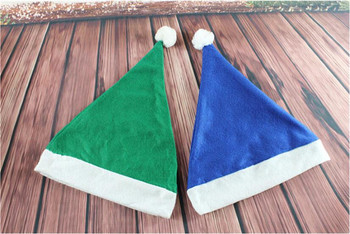 3 бр. Нов стил Коледна украса Коледна шапка за възрастни Коледна рокля Шапка Синьо-зелена нетъкана шапка Зимна шапка Топли шапки