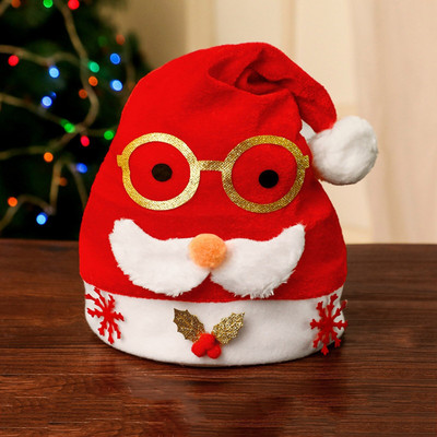 Коледа, Дядо Коледа, празнична удобна шапка за възрастни, деца, допълнително удебелена класическа козина за Коледа, Нова година, празнични партита