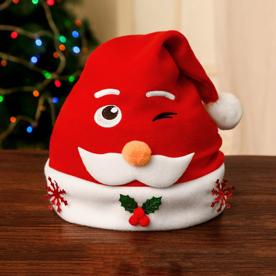 Коледа, Дядо Коледа, празнична удобна шапка за възрастни, деца, допълнително удебелена класическа козина за Коледа, Нова година, празнични партита