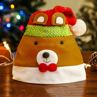 Коледа, Дядо Коледа, празнична удобна шапка за възрастни, деца, допълнително удебелена класическа козина за Коледа, Нова година, празнични партита