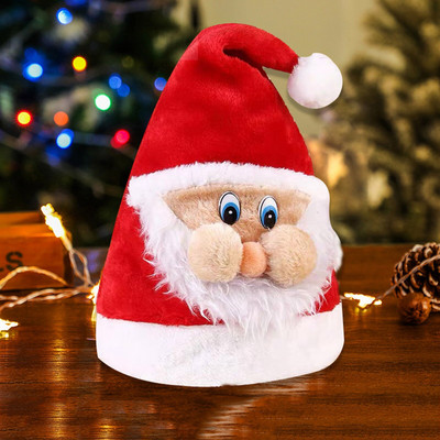 Коледа, Дядо Коледа, празнична удобна шапка за възрастни, деца, допълнително удебелена класическа козина за Коледа, Нова година, празнични партита