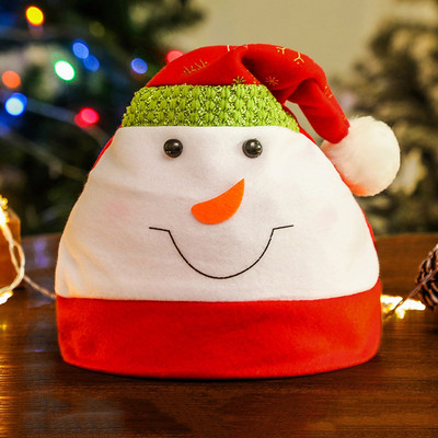 Коледа, Дядо Коледа, празнична удобна шапка за възрастни, деца, допълнително удебелена класическа козина за Коледа, Нова година, празнични партита