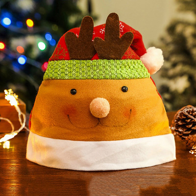 Коледа, Дядо Коледа, празнична удобна шапка за възрастни, деца, допълнително удебелена класическа козина за Коледа, Нова година, празнични партита