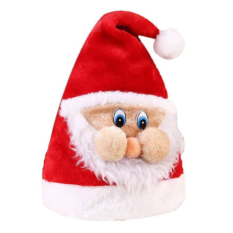 Коледа, Дядо Коледа, празнична удобна шапка за възрастни, деца, допълнително удебелена класическа козина за Коледа, Нова година, празнични партита