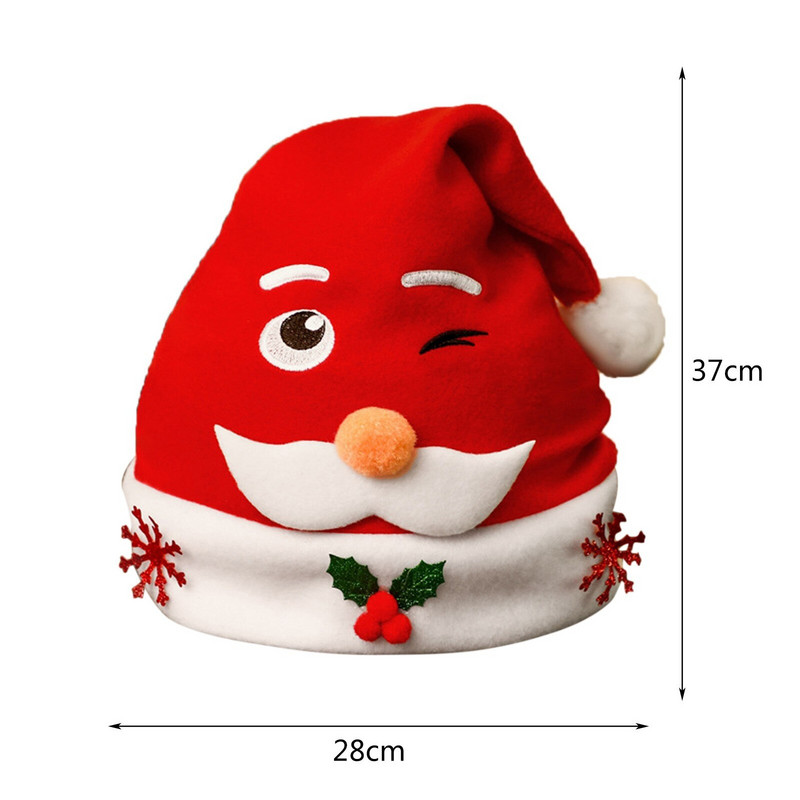 Коледа, Дядо Коледа, празнична удобна шапка за възрастни, деца, допълнително удебелена класическа козина за Коледа, Нова година, празнични партита