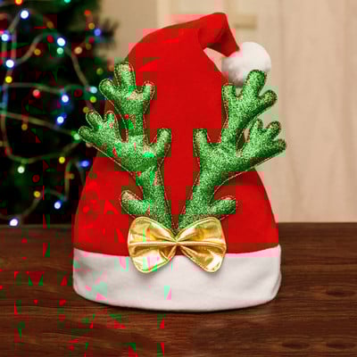 1kom Božićni jelen Meka kapa Djeda Mraza Božićna kapa Božićni šeširi Djed Mraz Kapa za božićnu zabavu Božićni crtić Šator za velike događaje #50g