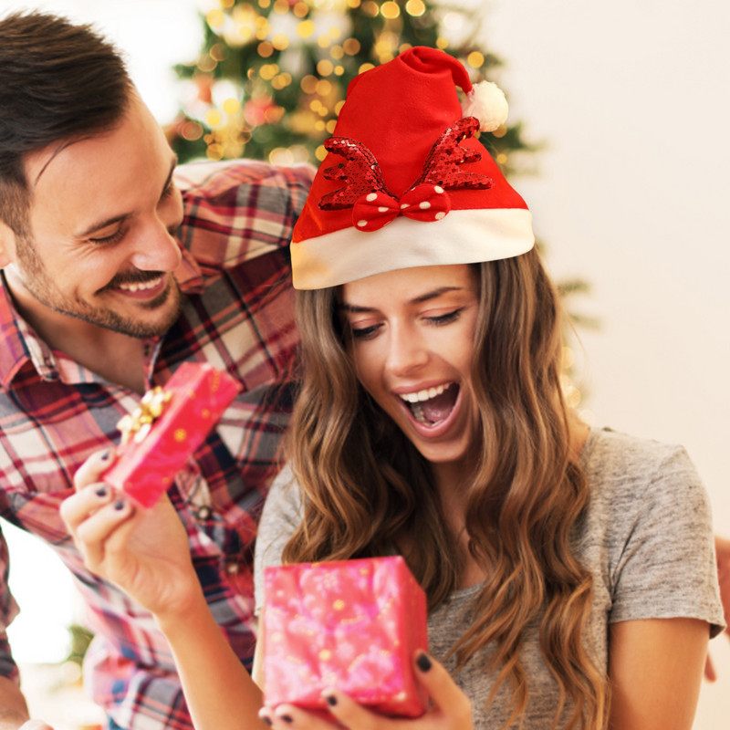 1kom Božićni jelen Meka kapa Djeda Mraza Božićna kapa Božićni šeširi Djed Mraz Kapa za božićnu zabavu Božićni crtić Šator za velike događaje #50g