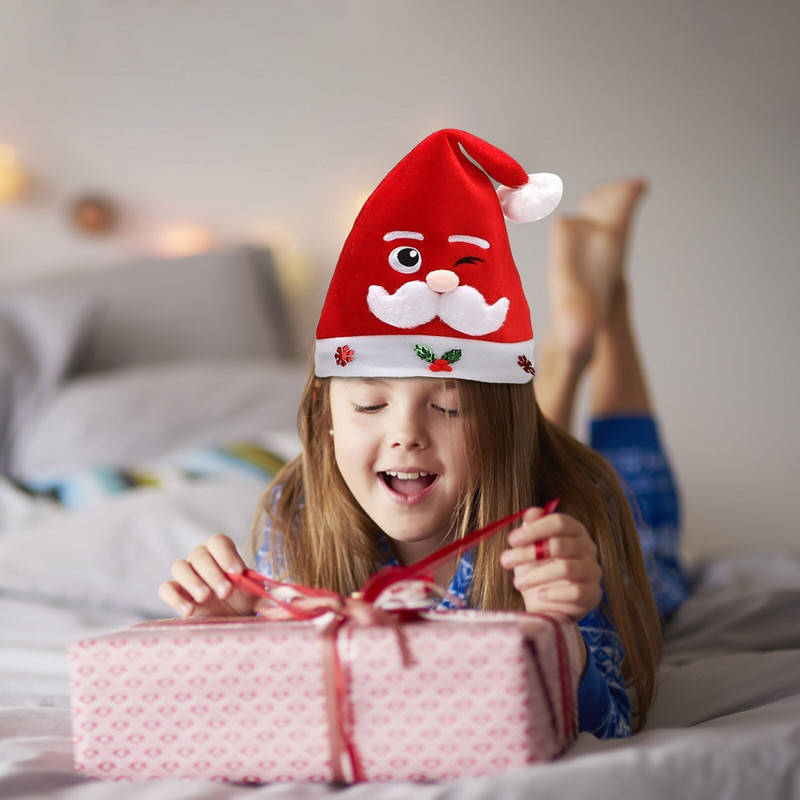 h Božićna zabava s kapama Djeda Božićnjaka s kapama Djeda Božićnjaka Svečana božićna zabava Prerušiti se Ukrasi za slavlje Dodaci za kostime