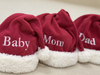 Božićni šešir za roditelje i dijete Slatka dječja kapa s pomponima za djevojčice i dječake, jednobojna kapa s šeširom za djecu, tople boje za mame i bebe