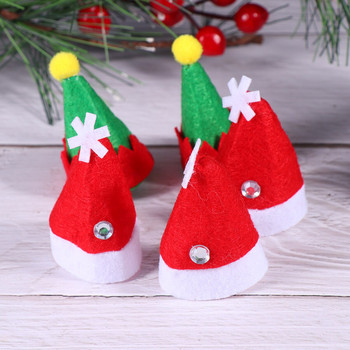 Καπέλο Χριστουγεννιάτικο Mini Lollipophats Santa Elfcapcraftscandy Κάλυμμα Μπουκάλι Στολίδια Topper
