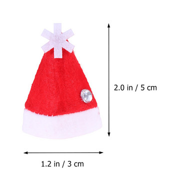 Καπέλο Χριστουγεννιάτικο Mini Lollipophats Santa Elfcapcraftscandy Κάλυμμα Μπουκάλι Στολίδια Topper
