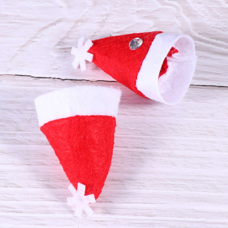 Šešir Božićne mini lizalice Djed Vilenjak Kapica slatkiša Poklopac Boca Dekoracija Ukrasi Poklopac