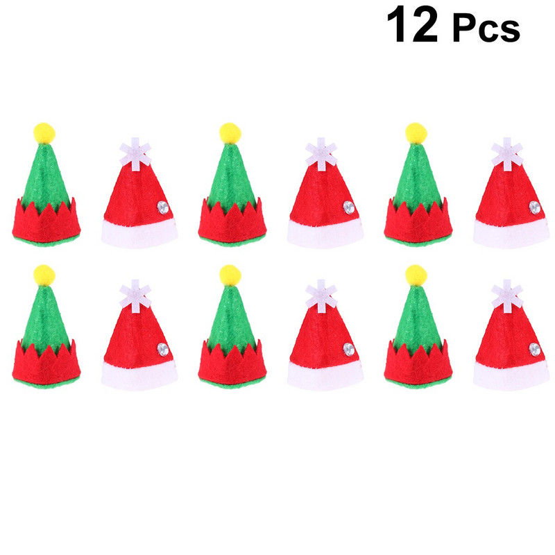 Šešir Božićne mini lizalice Djed Vilenjak Kapica slatkiša Poklopac Boca Dekoracija Ukrasi Poklopac