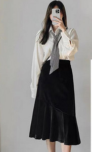 Дамска черна пола - за бременни 