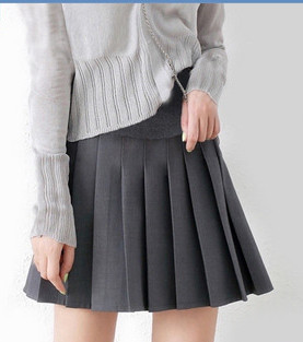 Women`s pleated - short maternity skirt