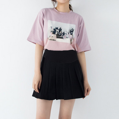 Дамска плисирана - къса пола за бременни 