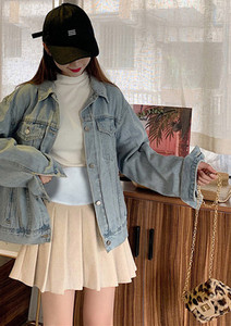 Дамска плисирана зимна пола с висока талия за бременни