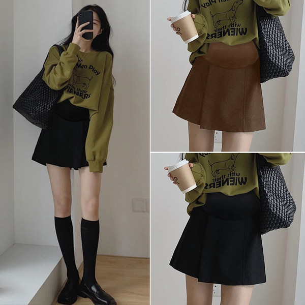 Дамска пола за бременни в два цвята 