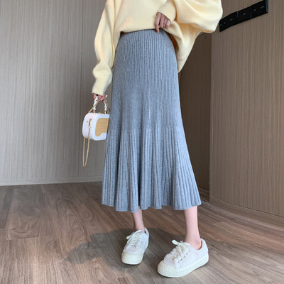 Дамска дълга - плисирана пола за бременни 