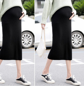 Dviejų spalvų moteriškas laisvalaikio sijonas nėščiajai