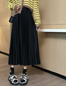 Дамска дълга плисирана пола за бременни