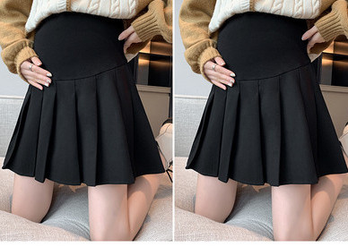 Дамска къса плисирана - пола за бременни 