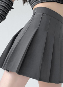 Модерна дамска къса плисирана пола за бременни с висока талия
