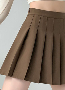 Модерна дамска къса плисирана пола за бременни с висока талия