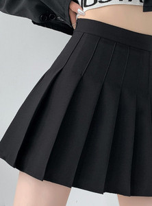 Модерна дамска къса плисирана пола за бременни с висока талия