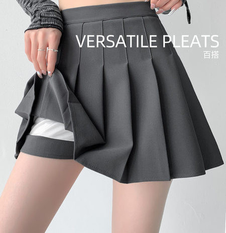 Модерна дамска къса плисирана пола за бременни с висока талия 