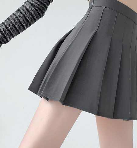 Модерна дамска къса плисирана пола за бременни с висока талия 