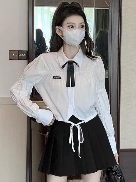 Дамска пола за бременни тип плисе с висока талия