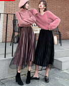 Дамска плисирана пола за бременни