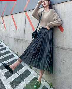 Дамска плисирана пола за бременни